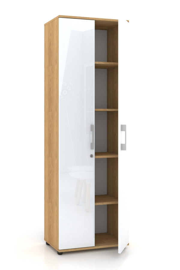 Szafa biurowa G 80 2d HIKORA Naturalna 80 cm zamykana na klucz